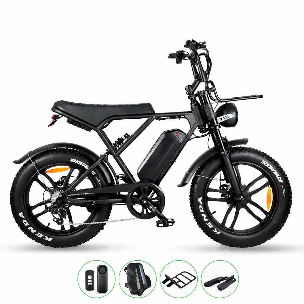 Ouxi H9 Fatbike | Hydraulische remmen | Zwart | 250W